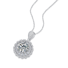 Art Deco Style Moissanite Pendant