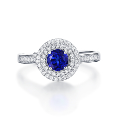 Blue Topaz Sterling Silver Cocktail Ring