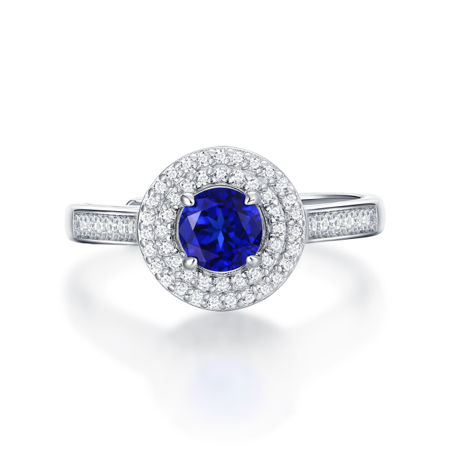 Blue Topaz Sterling Silver Cocktail Ring