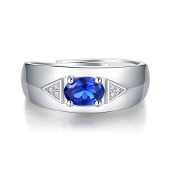 Blue Topaz Sterling Silver Cocktail Ring