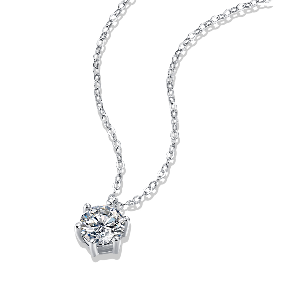 Delicate Moissanite Lariat Necklace