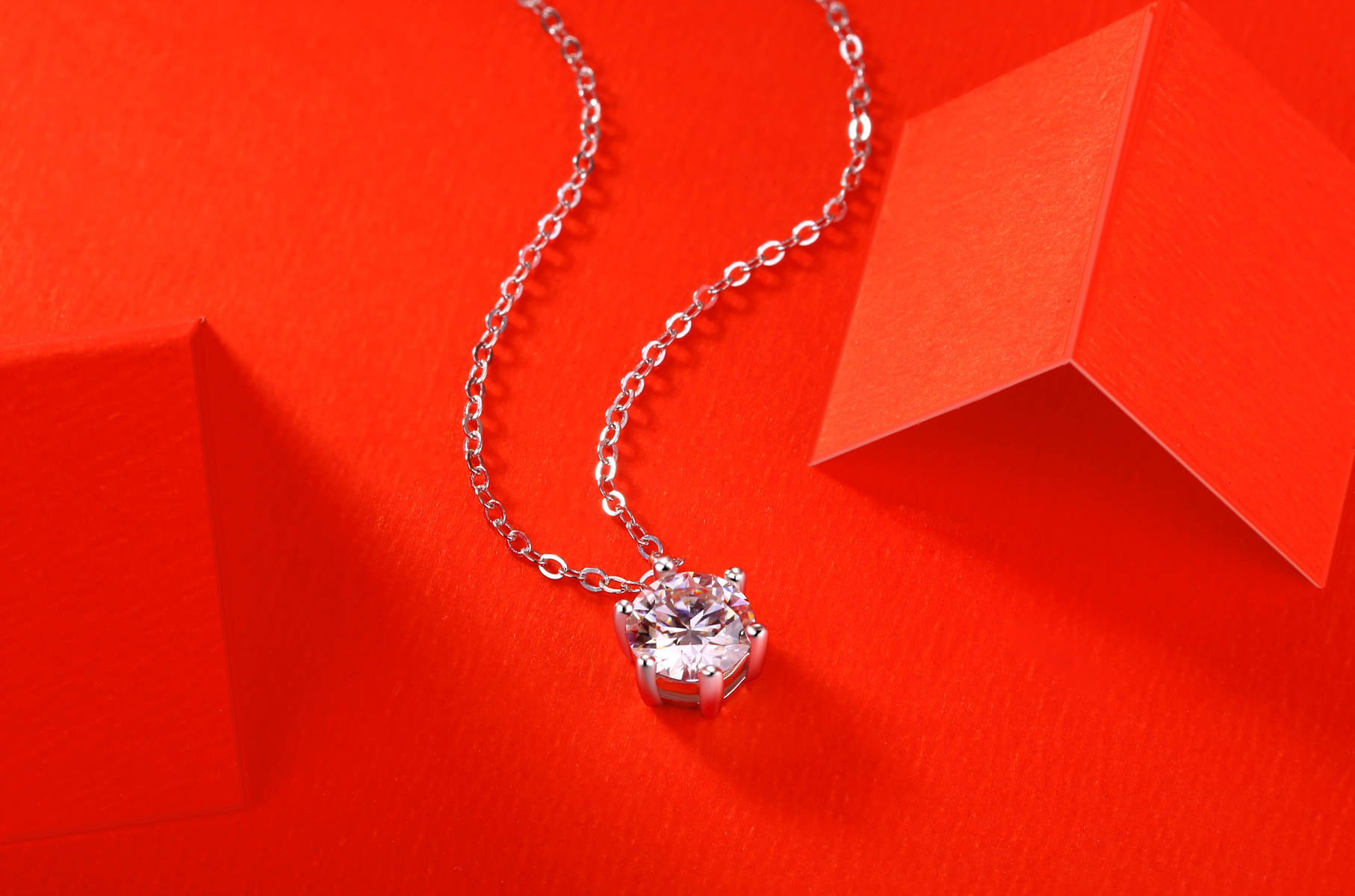 Delicate Moissanite Lariat Necklace