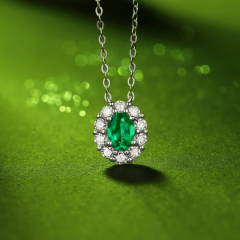 Emerald-Cut Aquamarine Silver Pendant