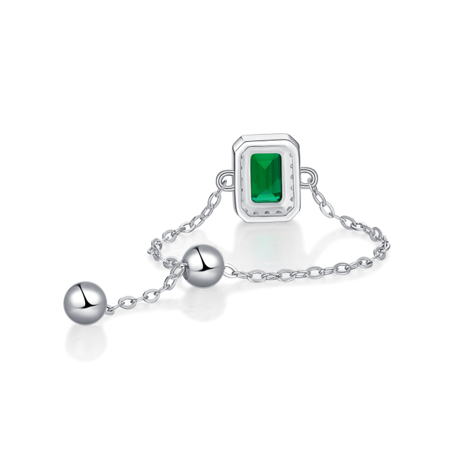 Emeralds and Silver Southwest Style Bracelet