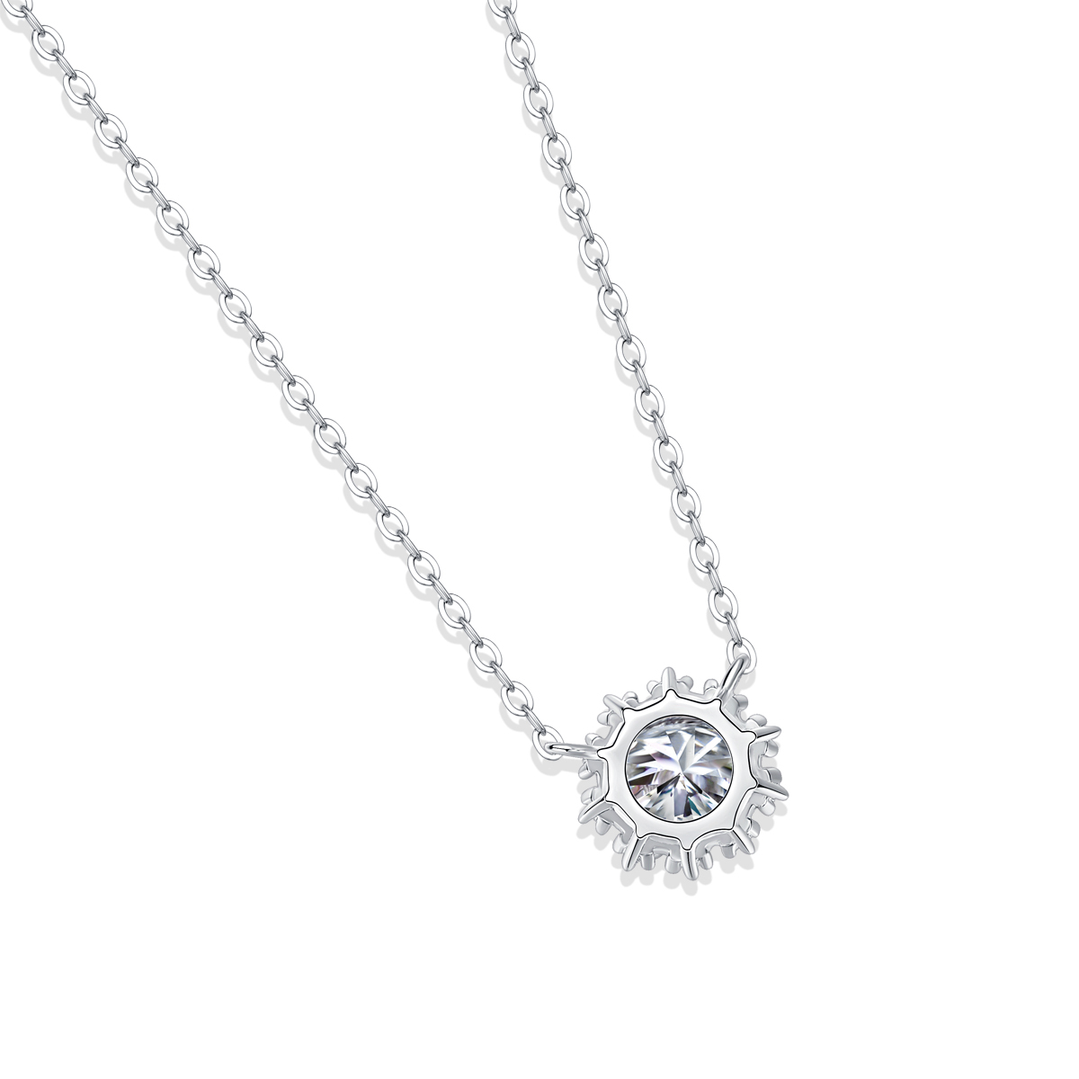 Moissanite Bar Pendant Necklace