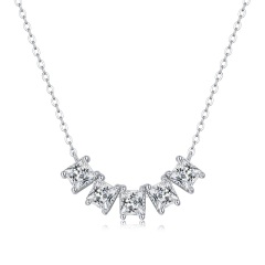 Delicate Moissanite Lariat Necklace