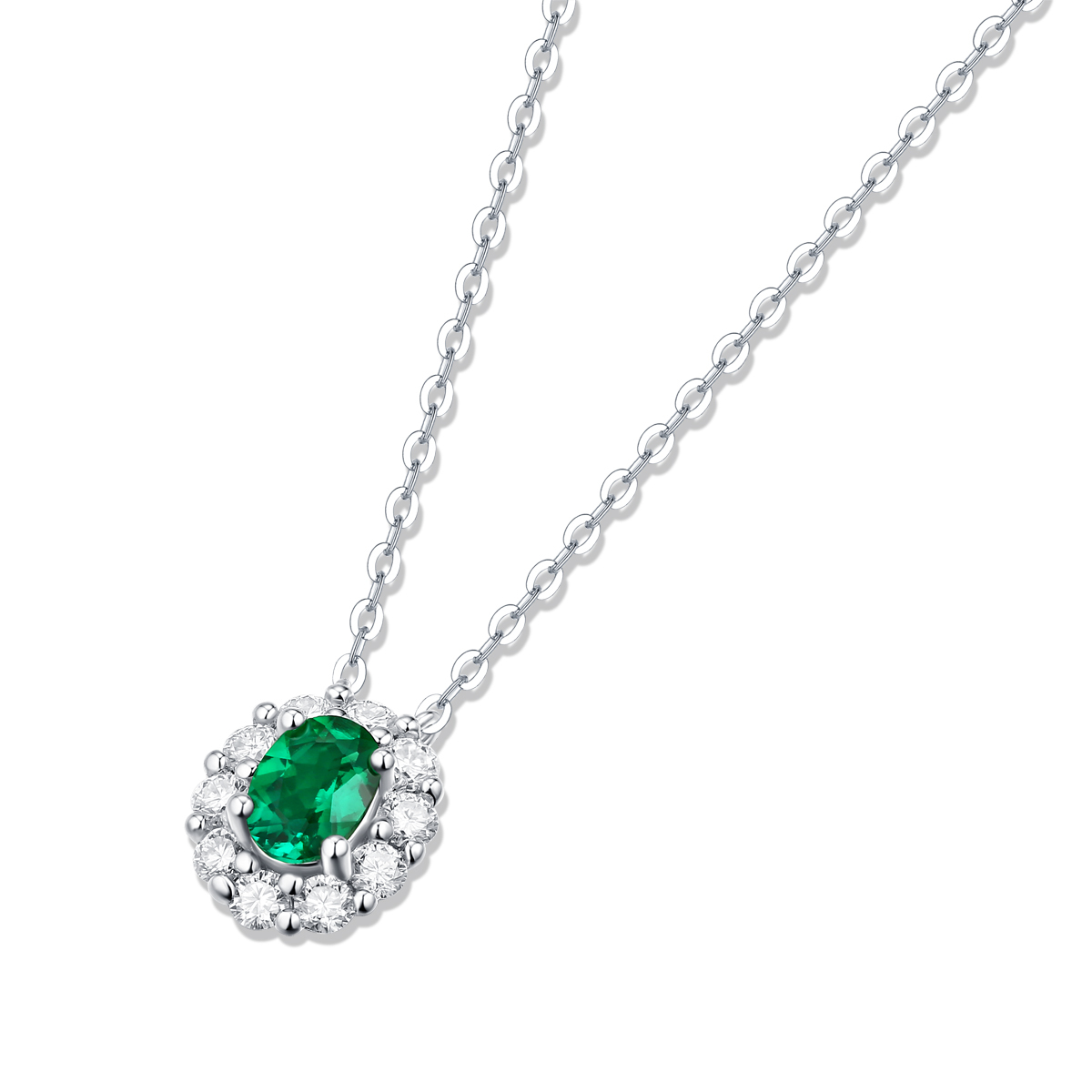 Emerald-Cut Aquamarine Silver Pendant