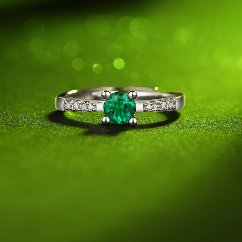 Emerald-Cut Aquamarine Silver Ring