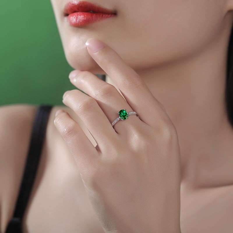 Emerald-Cut Aquamarine Silver Ring