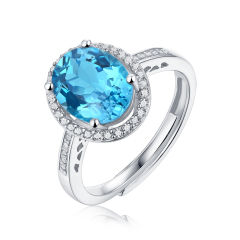 Labradorite Gemstone Statement Ring