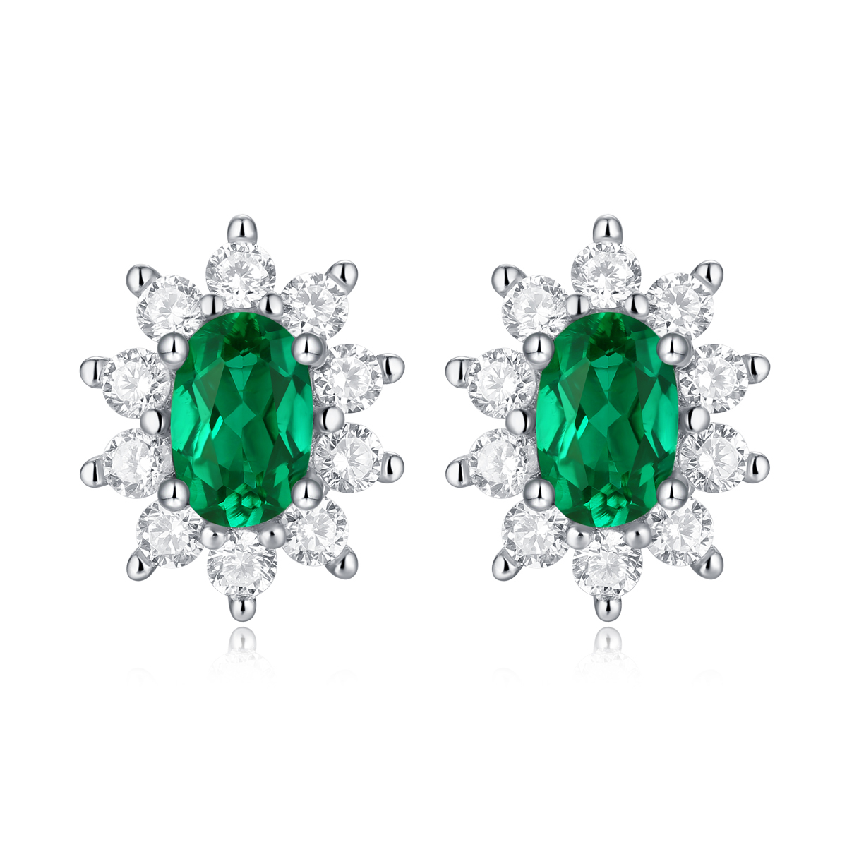Classic Round Moissanite Diamond Stud Earrings