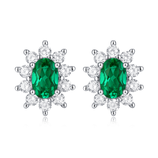 Classic Round Moissanite Diamond Stud Earrings