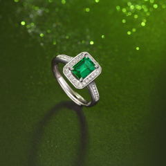 Emerald-Cut Aquamarine Solitaire Ring