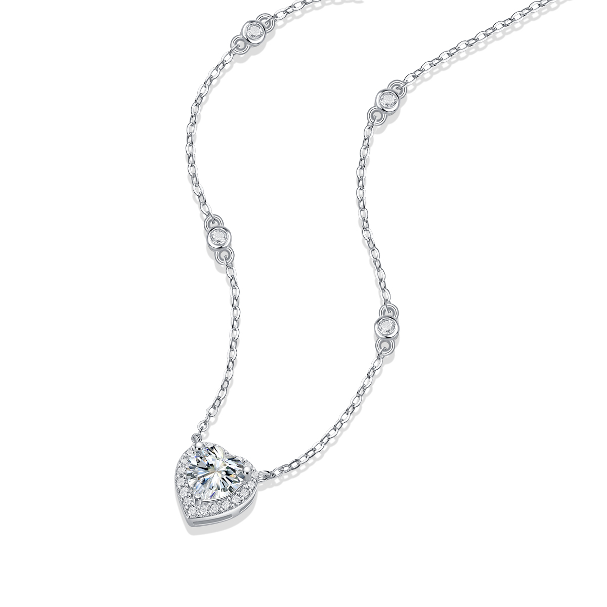 Delicate Moissanite Lariat Necklace