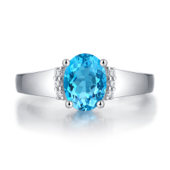 Sterling Silver Amethyst Solitaire Ring