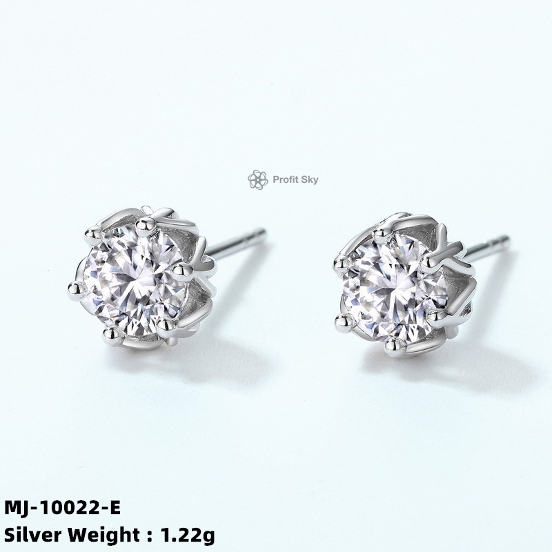 Cushion-Cut Moissanite Sparkle Studs Earrings