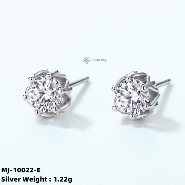 Cushion-Cut Moissanite Sparkle Studs Earrings