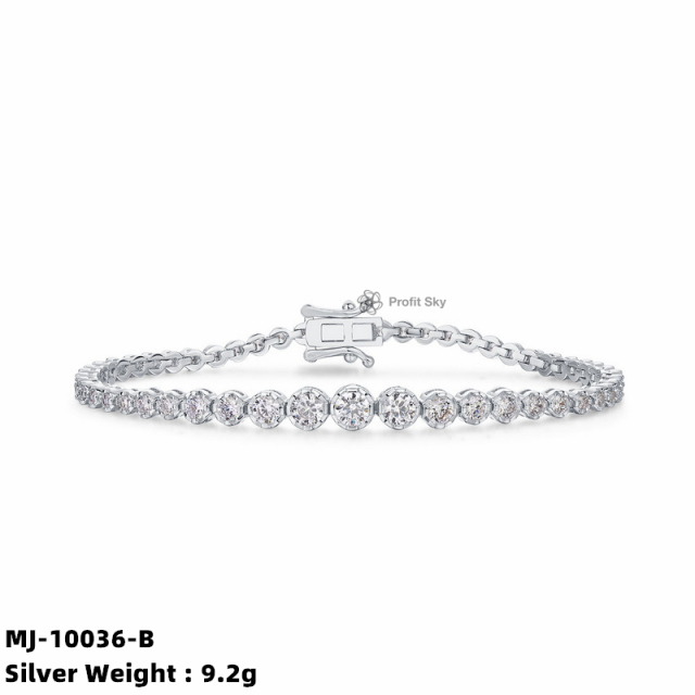 Moissanite Solitaire Diamond Bracelet