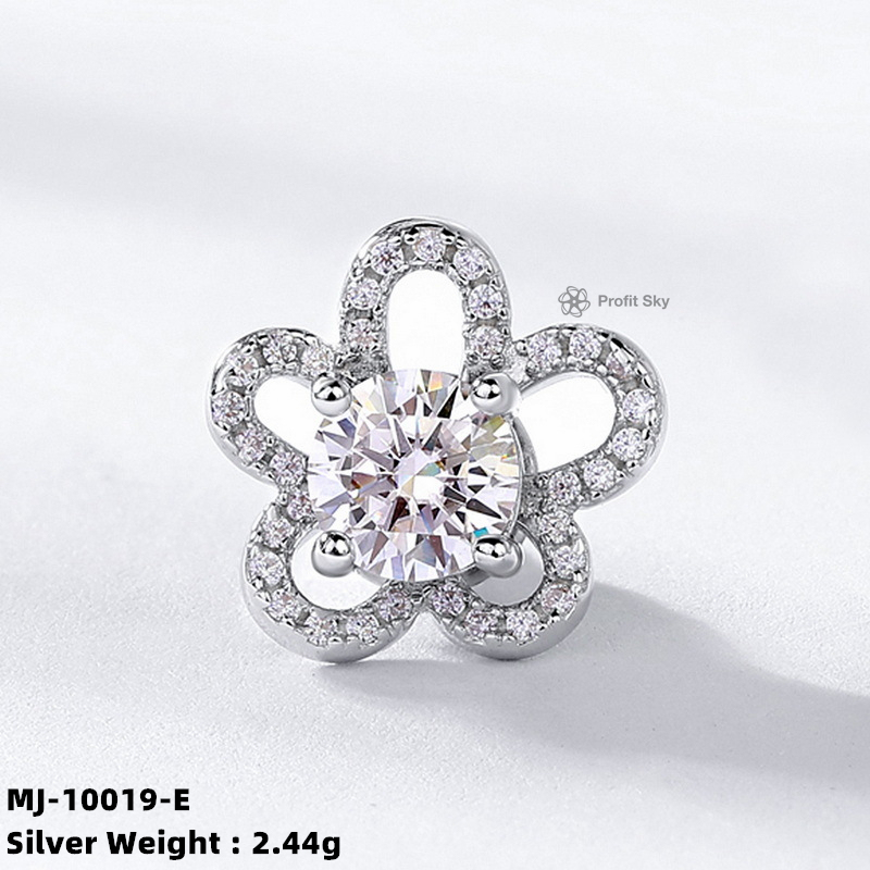 Princess-Cut Moissanite Diamond Studs Earrings