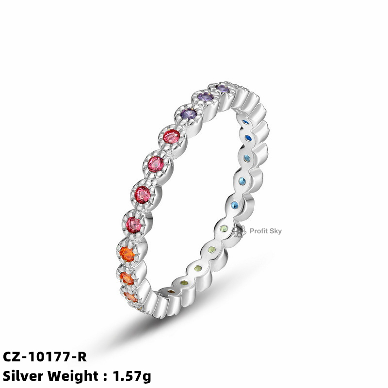 Cubic Zirconia Sterling Silver Halo Ring