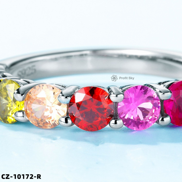 Mystic Rainbow Topaz Silver Ring