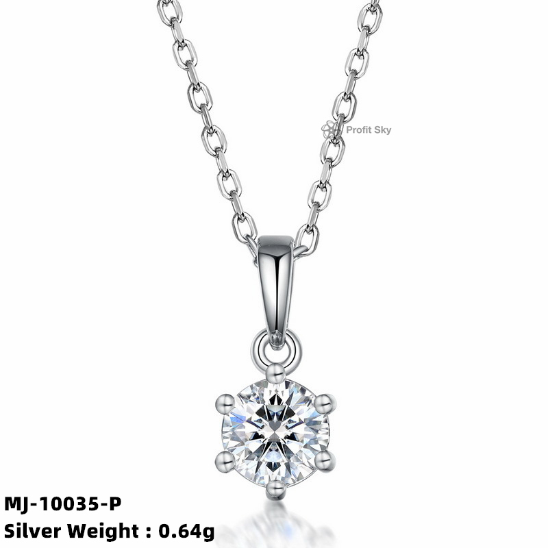 Radiant Moissanite Flower Necklace