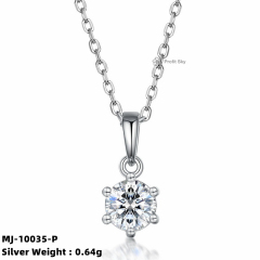 Radiant Moissanite Flower Necklace
