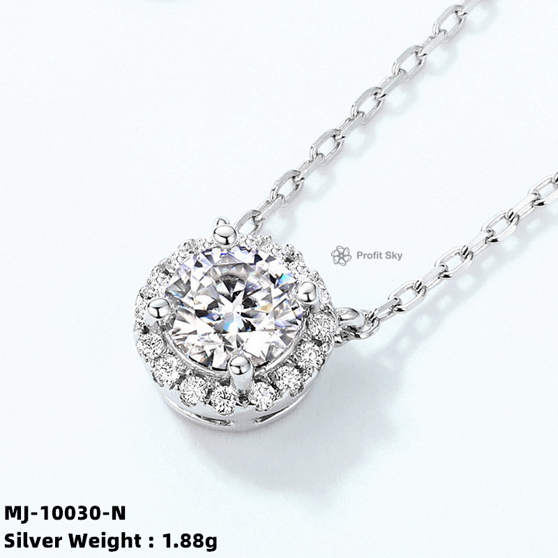 Princess-Cut Moissanite Diamond Necklace