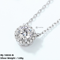 Princess-Cut Moissanite Diamond Necklace