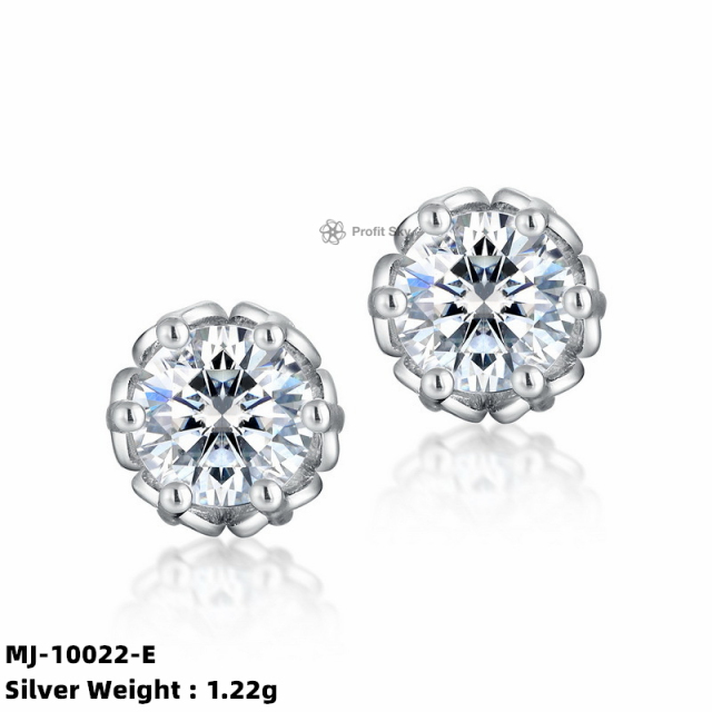 Cushion-Cut Moissanite Sparkle Studs Earrings