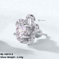 Princess-Cut Moissanite Diamond Studs Earrings