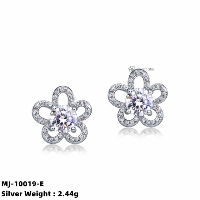 Princess-Cut Moissanite Diamond Studs Earrings