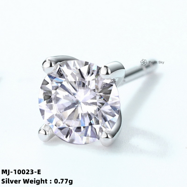 Cushion-Cut Moissanite Sparkle Studs Earrings