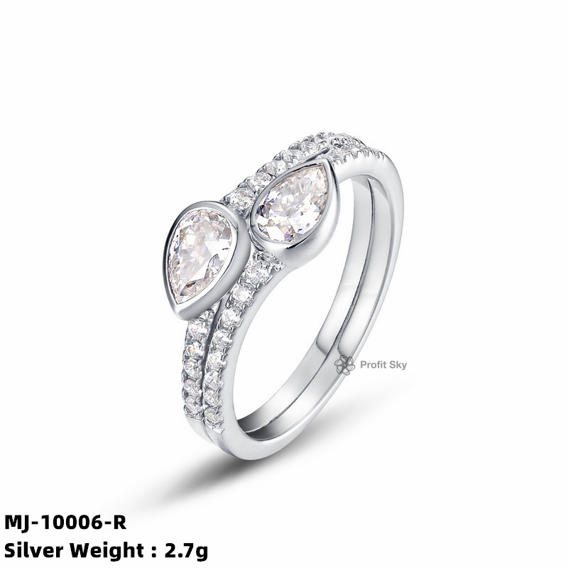 Classic Round Cut Moissanite Silver Ring