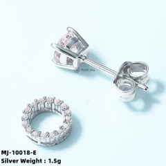 Moissanite Halo Stud Earrings