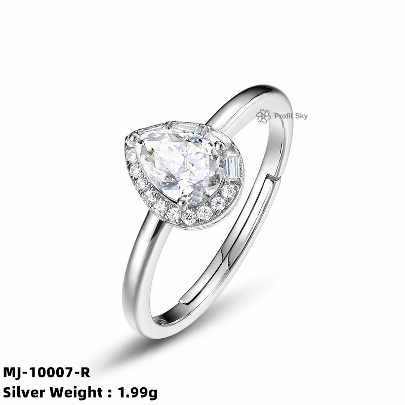 Sterling Silver Moissanite Eternity Band