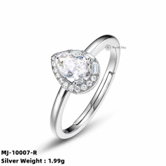 Sterling Silver Moissanite Eternity Band