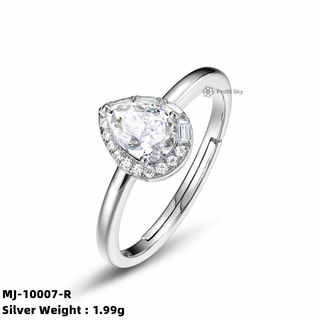 Sterling Silver Moissanite Eternity Band