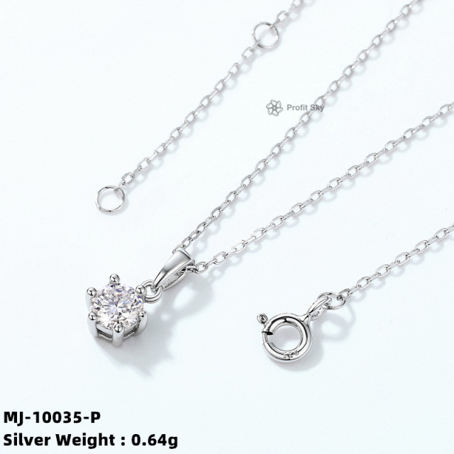 Radiant Moissanite Flower Necklace