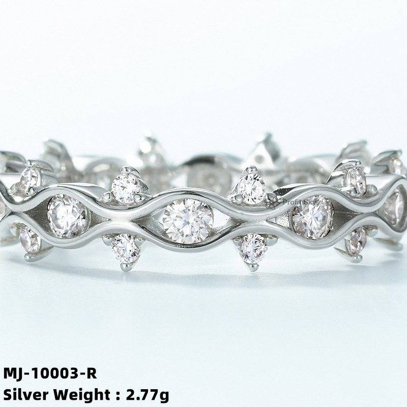 Sterling Silver Moissanite Solitaire Engagement Ring