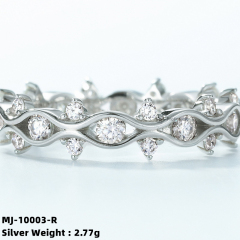Sterling Silver Moissanite Solitaire Engagement Ring