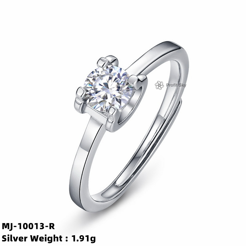 Vintage Filigree Moissanite Silver Ring