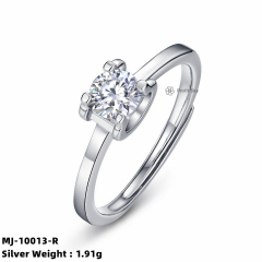 Vintage Filigree Moissanite Silver Ring