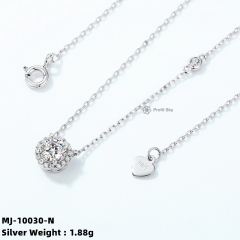 Princess-Cut Moissanite Diamond Necklace