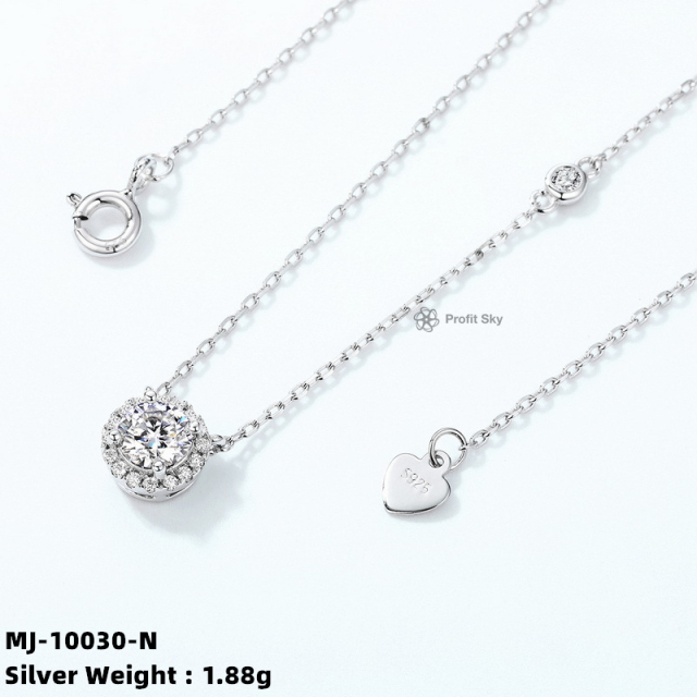 Princess-Cut Moissanite Diamond Necklace