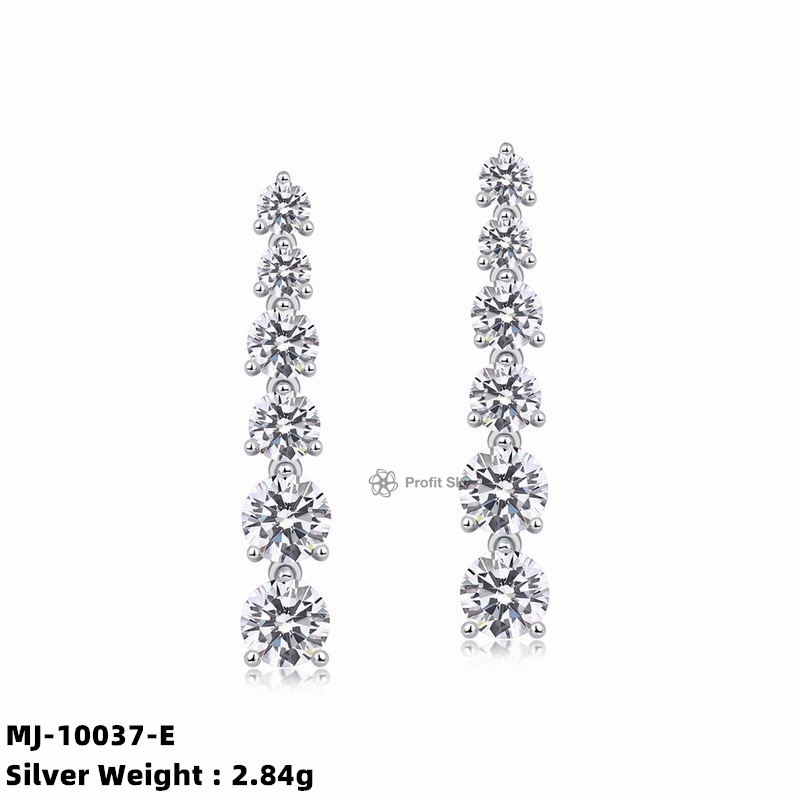 Moissanite Starburst Stud Earrings