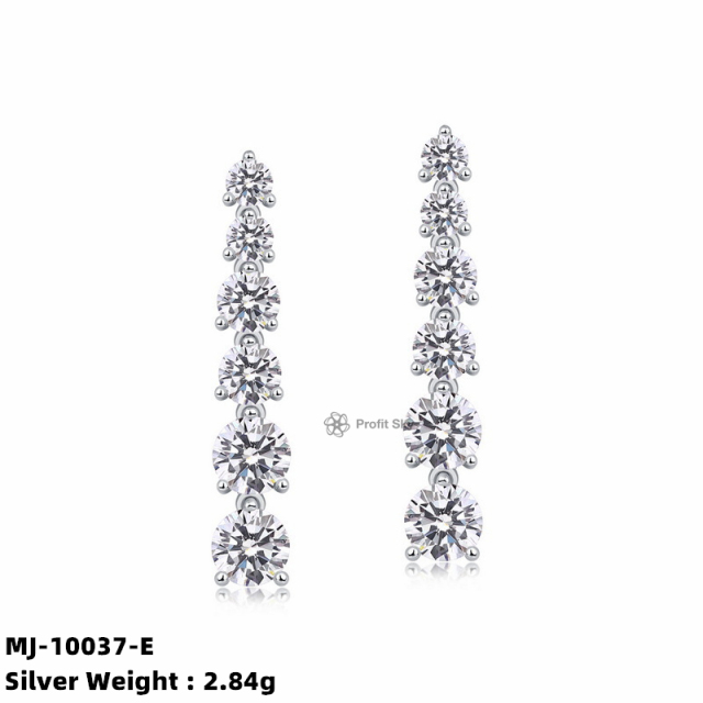 Moissanite Starburst Stud Earrings