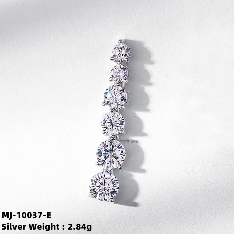 Moissanite Starburst Stud Earrings