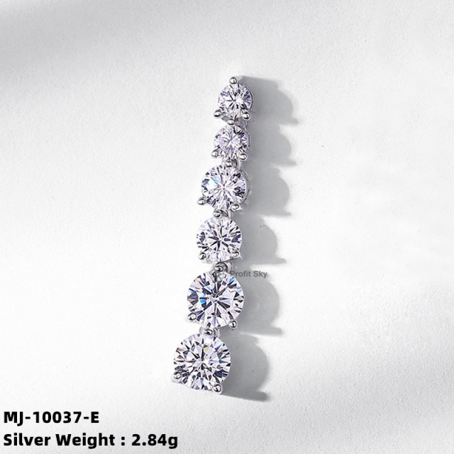 Moissanite Starburst Stud Earrings
