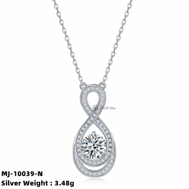Pear-Shaped Moissanite Diamond Pendant
